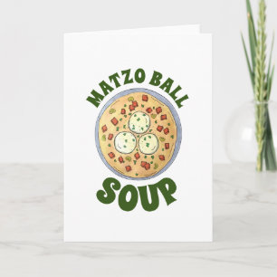 Matzo Matzah Ball Suppe Jüdische Küche Passah Karte