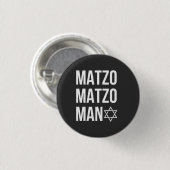 Matzo Matzo Man Jewish Hanukkah Button (Vorne & Hinten)