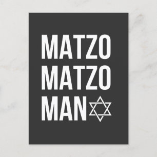 Matzo Matzo Man Jewish Hanukkah Einladungspostkarte
