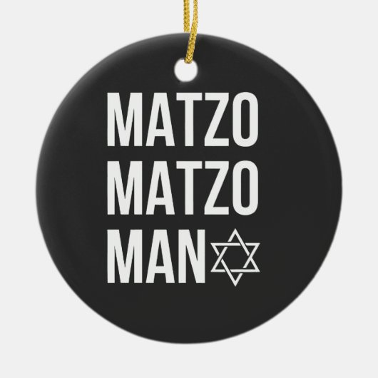 Matzo Matzo Man Jewish Hanukkah Keramik Ornament (Vorne)