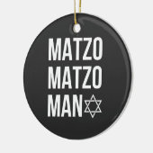 Matzo Matzo Man Jewish Hanukkah Keramik Ornament (Links)