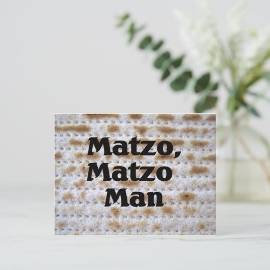 Matzo, Matzo Man Postkarte (Stehend Vorderseite)