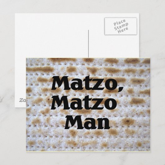 Matzo, Matzo Man Postkarte (Vorne/Hinten)