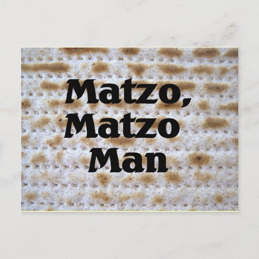 Matzo, Matzo Man Postkarte (Vorderseite)