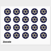 Matzoh-Davidsstern Runder Aufkleber (Blatt)
