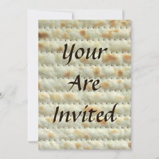 Matzoh Passover Seder Einladung (Vorderseite)