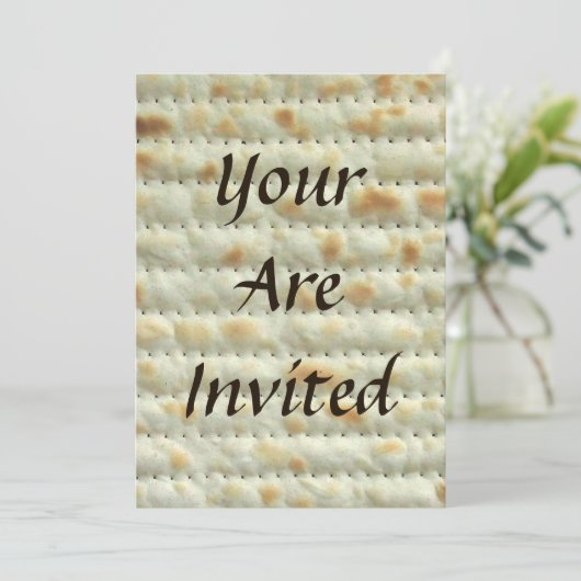 Matzoh Passover Seder Einladung (Stehend Vorderseite)