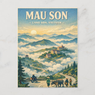 Mau Son Berg, Lang Son, Vietnam Reise Postkarte