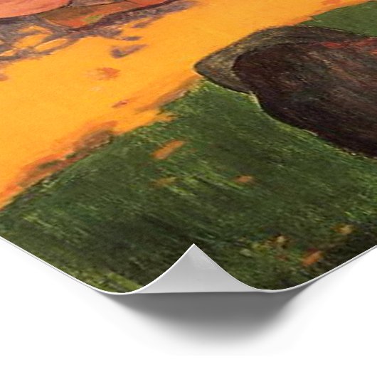 'Mau Taporo' - Paul Gauguin Poster (Ecke)