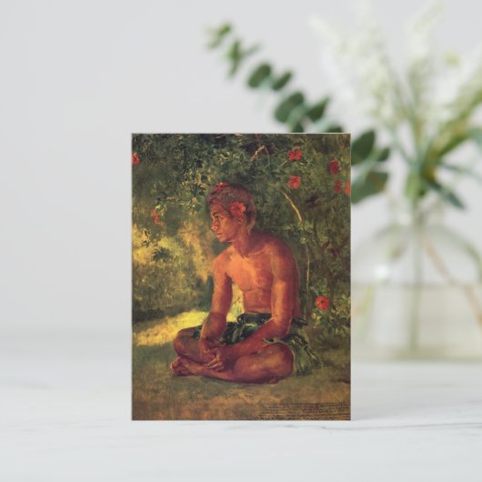 'Maua, A Samoan' - John La Farge Postcard Postkarte (Stehend Vorderseite)