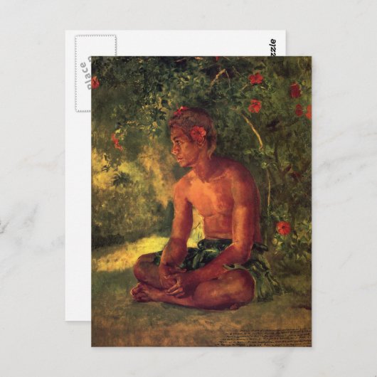 'Maua, A Samoan' - John La Farge Postcard Postkarte (Vorne/Hinten)