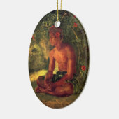 Maua, ein Samoan - John LaFarge Keramikornament (Links)