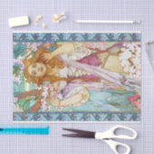 Maud Adams als Joan von Arc, Mucha Seidenpapier (Handwerk)