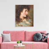 Maud (elegantes weibliches Portrait) Leinwanddruck (Insitu (Wohnzimmer))