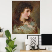 Maud (elegantes weibliches Portrait) Poster (Heimbüro)