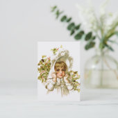 Maud Humphrey: Herbst-Mädchen mit Stechpalme Visitenkarte (Stehend Vorderseite)