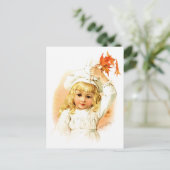 Maud Humphrey: Herbstmädchen mit Ahornblättern Postkarte (Stehend Vorderseite)