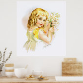 Maud Humphrey: Sommermädchen mit Daisien Poster (Küche)