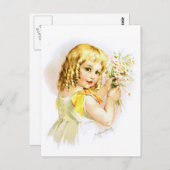 Maud Humphrey: Sommermädchen mit Daisien Postkarte (Vorne/Hinten)