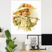 Maud Humphrey: Winter Girl mit Zweigstelle Poster (Heimbüro)