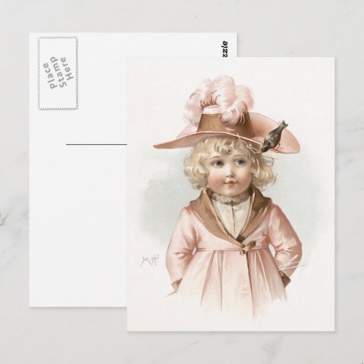 Maud Humphreys Herbstmädchen Postkarte (Vorne/Hinten)