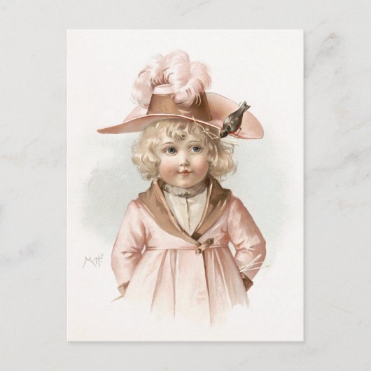 Maud Humphreys Herbstmädchen Postkarte (Vorderseite)