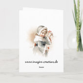 Maud Humphreys Winter-Mädchen Feiertagskarte (Rückseite)