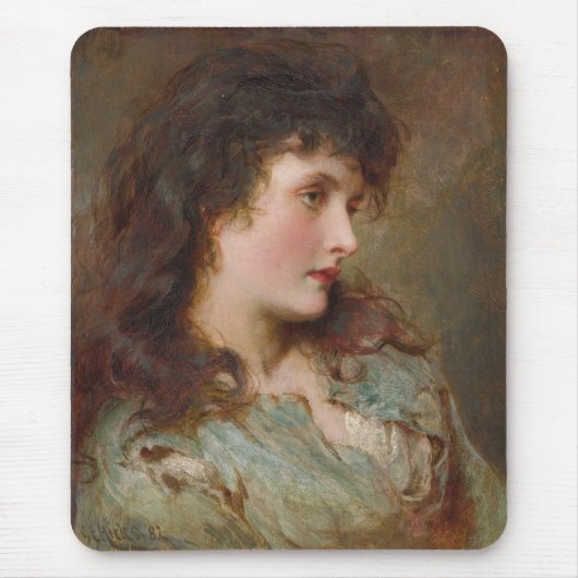 Maud (schönes weibliches Portrait) Mousepad (Vorne)