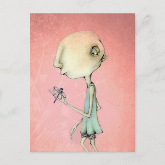 Maud und ihre Libelle Postkarte (Vorderseite)