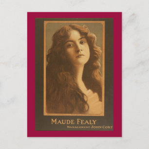 Maude Fealy Vintage Theaterplakat Postkarte