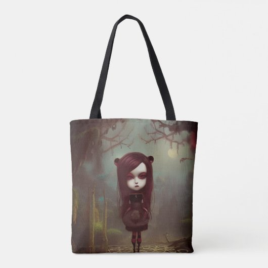 Maude Gothic Illustration Tasche (Rückseite)
