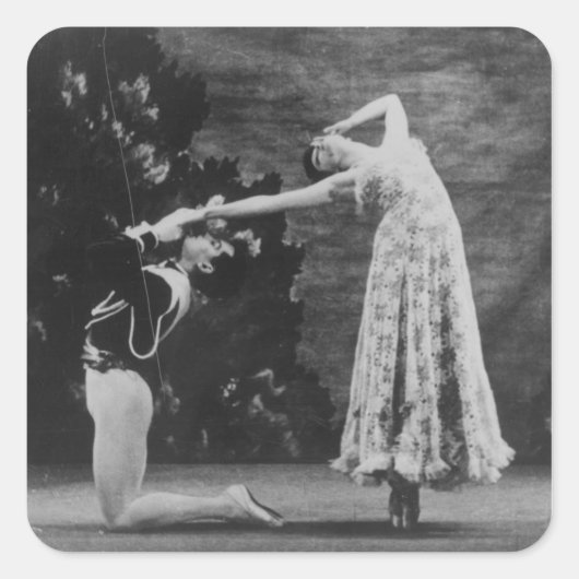 Maude Lloyd und Hugh Laing Quadratischer Aufkleber (Vorderseite)