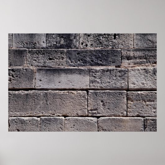 Mauer aus antikem Stein, Phaistos, Kreta, Griechen Poster (Vorne)