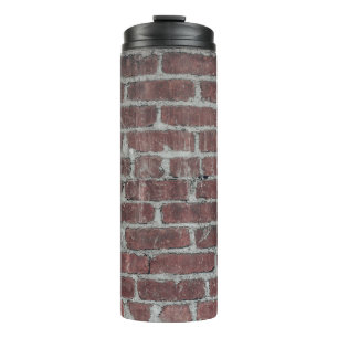 Mauer aus braunem Beton Thermosbecher