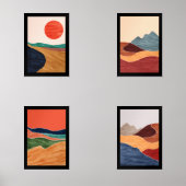 Mauer aus dem Mittelalter Abstrakte Landschaften Bilderwand Sets (Vorderseite)