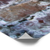 Mauer aus grauem Beton Poster (Ecke)