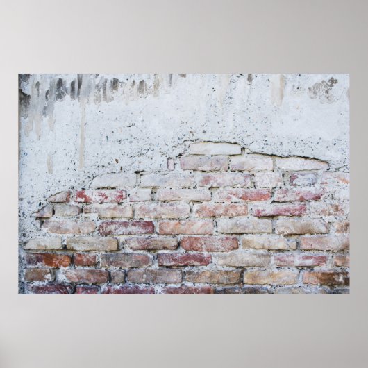 Mauer aus grauem Beton Poster (Vorne)