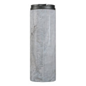 Mauer aus grauem Beton Thermosbecher (Rückseite)