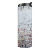 Mauer aus grauem Beton Thermosbecher (Nach links gedreht)