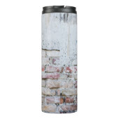 Mauer aus grauem Beton Thermosbecher (Rückseite)