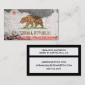 Mauer aus Kalifornienflagge Visitenkarte (Vorne/Hinten)