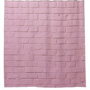 Mauer aus rosa Beton Duschvorhang