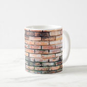 Mauer aus rotem Backstein mit stainsabstrakter, al Kaffeetasse (VorderseiteRechts)