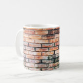 Mauer aus rotem Backstein mit stainsabstrakter, al Kaffeetasse (Vorderseite Links)