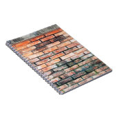 Mauer aus rotem Backstein mit stainsabstrakter, al Notizblock (Rechte Seite)