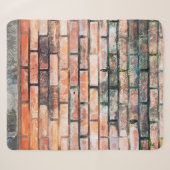 Mauer aus rotem Backstein mit stainsabstrakter, al Sherpadecke (Vorderseite (Horizontal))