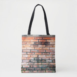 Mauer aus rotem Backstein mit stainsabstrakter, al Tasche