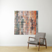 Mauer aus rotem Backstein mit stainsabstrakter, al Wandteppich (Beispiel (Horizontal))