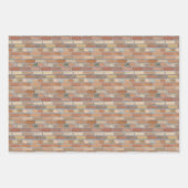 Mauer aus rotem Ziegelstein. Geschenkpapier Set (Vorderseite 3)