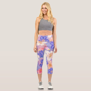 Mauer der Blume Capri Leggings